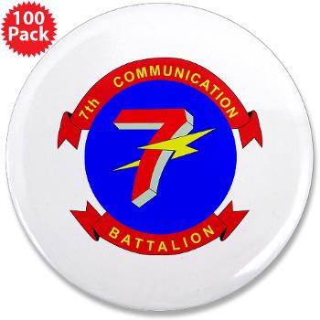 7CB - M01 - 01 - 7th Communication Battalion - 3.5" Button (100 pack) - Click Image to Close